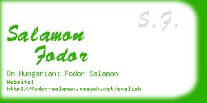 salamon fodor business card